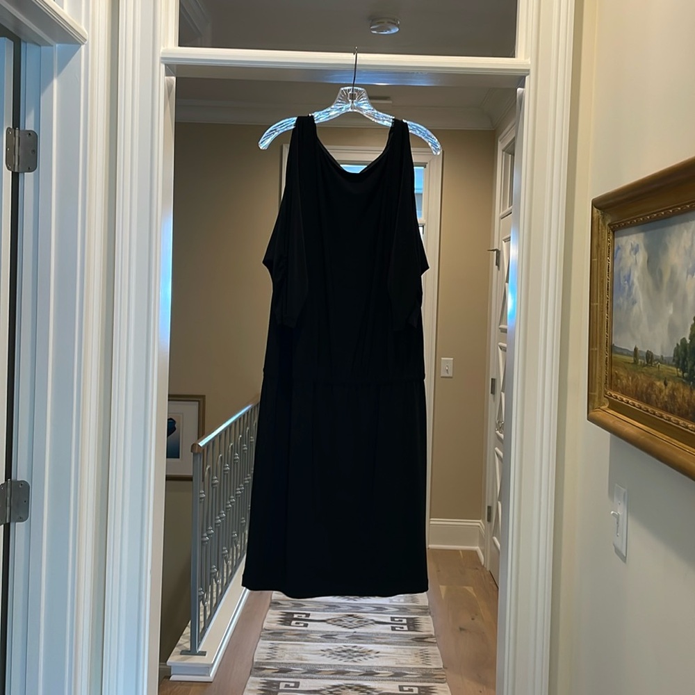 Nine West cold shoulder black dress